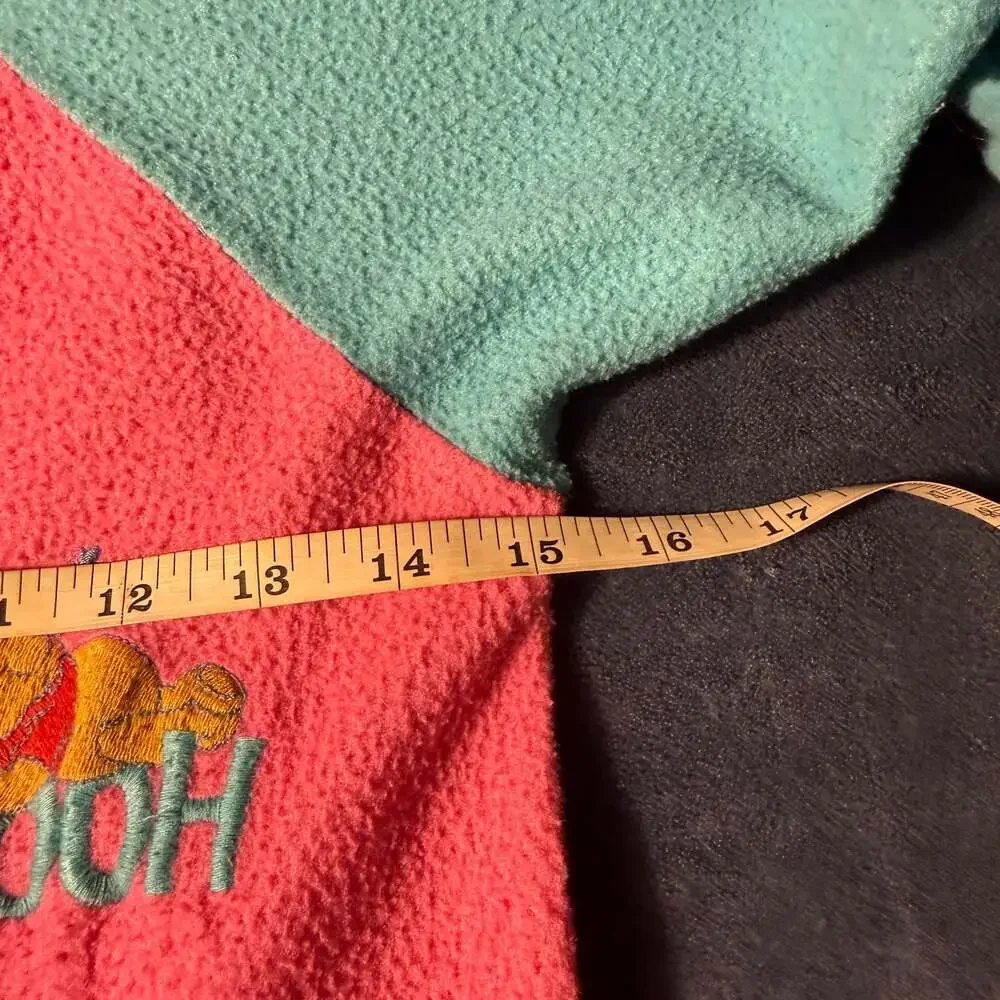 Vintage Winnie the Pooh 100 Acre Collection Colorblock Fleece Footed Pajamas
